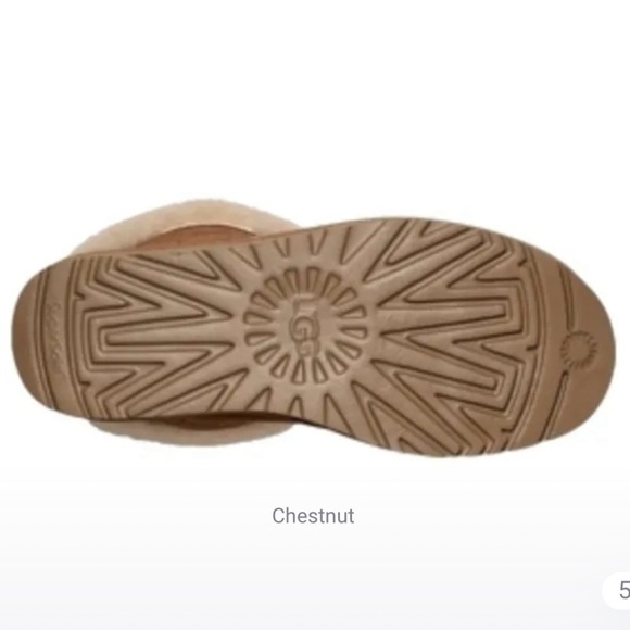 UGG Sarissa Short Boot in Chestnut Size 7 - Picture 4 of 12